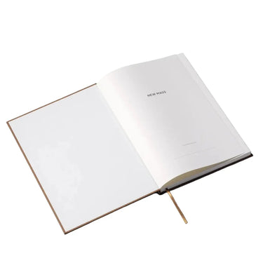 Carnet A4 marron - Couverture rigide/Pages blanches