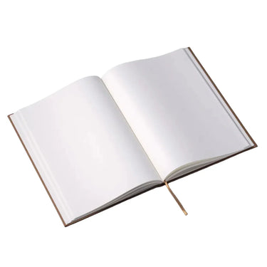 Carnet A4 marron - Couverture rigide/Pages blanches
