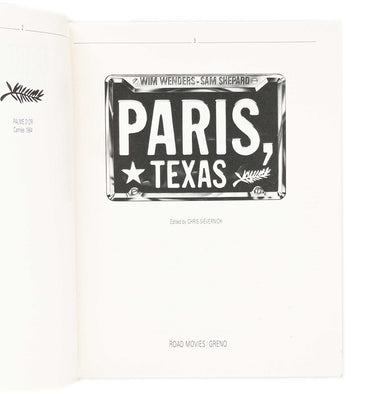 PARIS, TEXAS - Wim Wenders  Sam Shepard